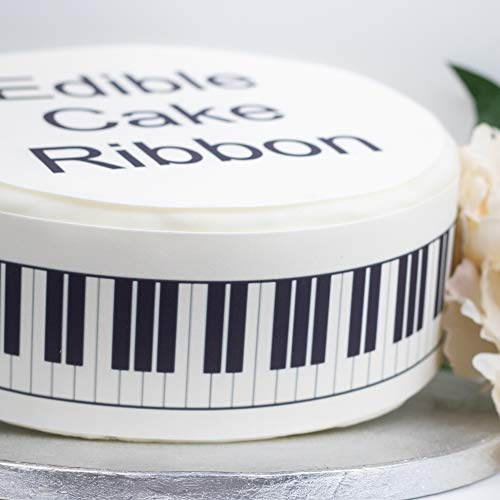 Sprinkles & Toppers Ltd Piano Keys / Keyboard Edible Icing Cake Ribbon / Side Strips
