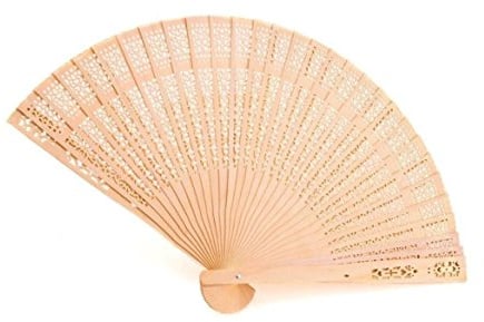 SET 70 VENTAGLI VENTAGLIO IN LEGNO INTAGLIATO PER MATRIMONIO KIT WEDDING SPOSA