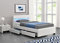 Exclusive Harmin Designer Music Bed, Bluetooth, Speakers, LED Colour Changing Faux Leather Bed Frame with Remote for LEDs (Single 3ft, White)
