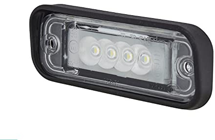 HELLA 2KA 010 278-627 Licence Plate Light - LED - 24V - Fitting/Screw Connection - Lens Colour: Crystal clear - Outer - Quantity: 30