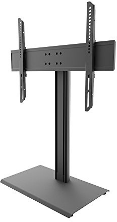 Kanto TTS100 Tabletop TV Stand for 37 to 60 TVs | Supports up to 88 lb | Height Adjustable | Swivels up to 30° | Tilts -5° | Black