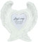 Jones Home & Gift Fotorahmen | Herzform | Glitzernde Winkelflügel | 1 Stück, weiß