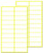 500 Stück, 38 x 13 mm, Aufkleber Etiketten Selbstklebend Klebeetiketten zum Beschriften - Weiß