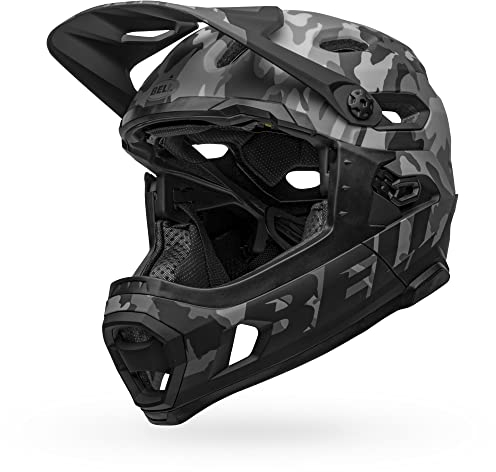 BELL Unisex – Erwachsene Super Dh MIPS Fahrradhelm MTB, Matte/Gloss Black camo, L | 58-62cm