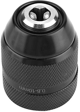 Broco 10mm Drill Chuck, Keyless Quick Change Multi Tool Chuck, 3/8 Thread 0.8mm-10mm Keyless Metal Drill Chuck for Hand Electric Drill
