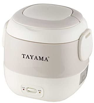 Tayama 1.5 Cup Portable Mini Rice Cooker, White (TMRC-03R)