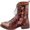 Stivali Donna Boot Bikers Boots Stivaletti Stivali Donna Moda Casual Tacchi Quadrati Scarpe Lunghe alla Caviglia (37,Marrone)