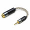 GUCraftsman 2.5mm Balanced Male to 4.4mm Balanced Female Portable Headphone Adapter Cable 6N Single Crystal Silver Headphone Jack Convert Cable for Audio Players with 2.5mm Balanced Ports