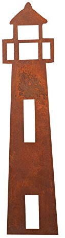 UNUS Gartenstecker Rost Leuchtturm mittel