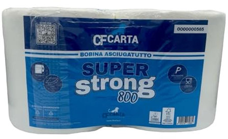 Lot de 2 rouleaux de papier essuie-tout Paperbleu super1000 bobines de 1000 feuilles 2 plis micro-collés.