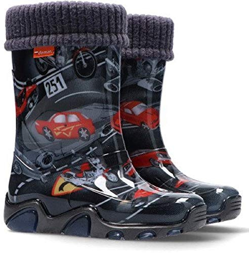 Demar LUX Gummistiefel Regenstiefel Kinderstiefel gefüttert mit Innensocken Mädchen Jungen
