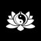 PMSMT 2 Stück Autoaufkleber Lotusblume Vinyl Label Symbol Yin-Yang Buddhismus Yoga Autoaufkleber Schwarz/Silber 13 9 cm * 9 cm * 3 cm Silber