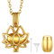 U7 Lotus Cremation Stainless Steel Pendant Necklace For Men Women Gold Chain Ashes Keepsake Urns Necklaces Jewellery