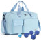FIORETTO 35L Damen Sporttasche Faltbare Reisetasche mit Schuhfach und Nassfach, Wasserabweisende Weekender Gym Travel Bag Handgepäck Tasche Trainingstasche für Damen Herren Malachitblau