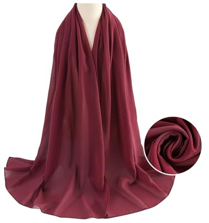 WANSSY® Premium Chiffonschal lang Schal Stola Tuch für Hochzeit Abendkleid in verschiedenen Farben Größe XXL