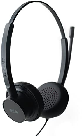 SPC Brave Pro Auriculares Profesionales con Cancelación de Ruido USB-A Negros
