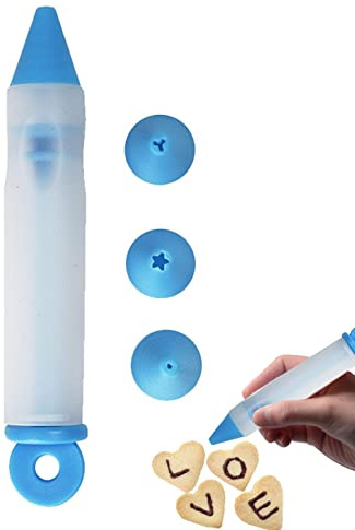 Lápiz de chocolate para hornear – Lápiz decorativo para chocolate derretido, Cake Icing PenSilicon Food Writing Icing Piping Nozzles Cake Decoration for Cake Cookie Cream Baking Tools