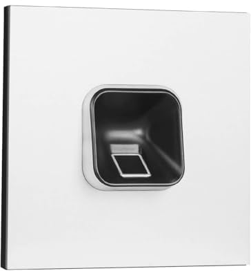 EKEY 204703 sLine Fingerprintset (Fingerprint Schwarz, Gira 106 Sprechanlagenmodul Aluminium, Controller), Biometrische Zutrittslösung für Sprechanlage Gira, 0,4 W, 12-24 V, Schwarzer Fingerprint