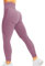 corcoar Sport Leggings Damen High Waist Seamless Hosen Gym Yoga Sport Leggings Booty Lifting Po Push Up Gym Sporthose Rosa XS