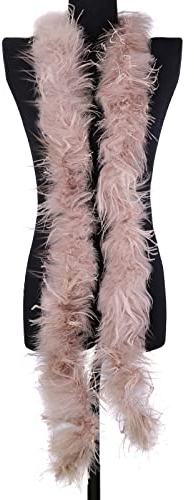 DIY Feder Boa,Asudaro Flauschige Federboa Flauschige Marabu Feder Boa DIY Frauen Verkleidung Dekor Truthahnfedern Boa zum Basteln Zubehör Für Bastelarbeiten Kostüme Halloween Hochzeiten,2m Tiefrosa#36
