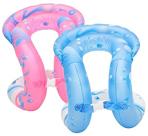 Toyvian 2stücke Aufblasbarer Schwimmring Mit Doppel-airbag Schwimmring Für Junge Mädchen Schwimmring-Spielzeug Aus PVC Badespielzeug Für Draußen Große in Rosa Und Blau