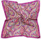 DRESHOW 90x90cm Große Quadratische Schals für Damen Seide Kopftuch Bandanas Haartuch Halstuch Haarschmuck