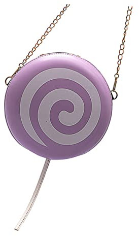 VALICLUD 1stück Pu Leder Lollipop Umhängetasche Für Damen Kleine Runde Schultertasche Modische Crossbody Bag Für Party Strand Und Alltag Für Geldbörse Handy Und Kosmetik