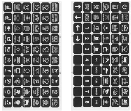 eMagTech Lot de 120 petits autocollants pour tableaux de commande - Autocollants multifonctions pour voitures, bateaux, remorques, compatibles avec le tableau de commande Auxbeam BA80 GA80 BB80