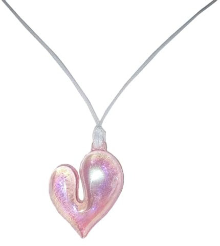 bicup Collana Uomo Donna Gioielli Ciondolo Pendente Necklace Collana Semplice Cuore Ciondolo Catena Vento Per Ragazze Rosa