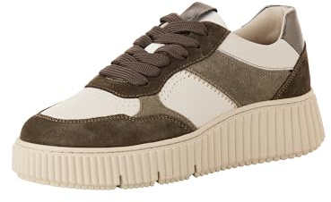 Tamaris Damen Sneaker bequem; Olive Combined, EU 39