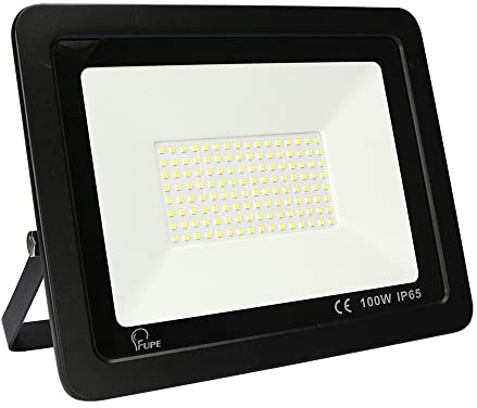 FUPE LED Strahler außen 100W,Scheinwerfer 100W LED Fluter IP65 Wasserdichte,140LEDS 10000LM Außenstrahler 4500K Natürliches Licht Aussenleuchte für Garten, Innenhöfe