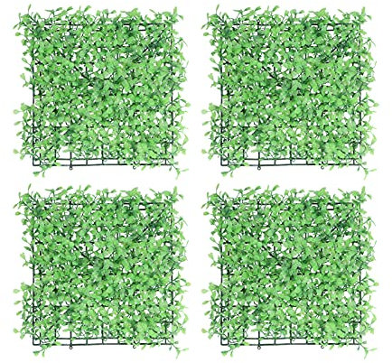 Mwrode Tapis De Gazon Artificiel pour Aquarium, 4 Pièces, Ornement De Pelouse en Plastique Artificiel, Plantes Vertes De Paysage, Décoration pour Aquarium