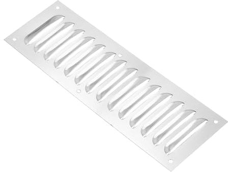 PATIKIL 12 x 4 Pulgadas Ventilación Cubierta Aluminio Aleación Pantalla Malla Aire Rejilla Ventilación Cubierta HVAC Persianas Rejilla para Casa Cocina Baño Pared Techo