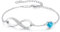 LOUISA SECRET Bracelet Femme Argent 925 Infini, Bracelet d’amour Femme Réglable, Bijoux Femme Cadeaux Noël Femme Anniversaire Fête des Mères Cadeau Maman Infinity Heart Bracelets Silver