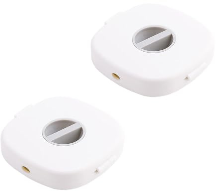 Boîte de rangement pour câble de données, 2 organiseurs de fils extensibles portables pour câble USB (blanc)