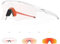 KAPVOE Fahrradbrille Selbsttönend Radbrille Photochromatische Sonnenbrille Sportbrille MTB Brille Herren Damen Klar MTB Rennrad Radsport Sportbrille Rot Weiß 05