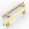 Amerdeco 10 Stück Möbelgriffe Brushed Gold 128mm Lochabstand Schubladen Griffe für Küchenschränke Schrankgriffe Schubladengriffe Türgriffe für Küchenschränke Kleiderschrank UK0060