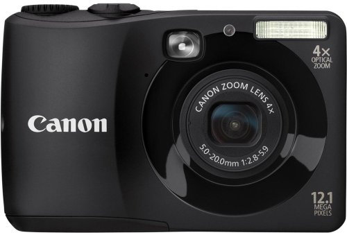 Canon PowerShot A1200 12 MP Digital Camera - Black (Renewed)