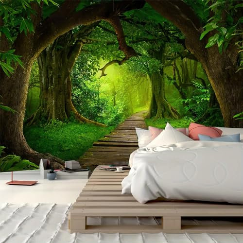 FENDROM Nature Tree Cave Tapestry Rainforest Wall Hanging Landscape Jungle Creek Psychedelic Tapestry for Bedroom Living Room Dorm