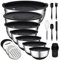 Unokit Mixing Bowls with Lids Set, 7 Pcs Stainless Steel Mixing Bowls with 3 Grater Attachments, Non-Slip Silicone Base Mixing Bowl Set, Sizes 4.5, 4, 3.5, 2.1, 1.5, 1.1, 0.7 Qt for Mixing, Serving