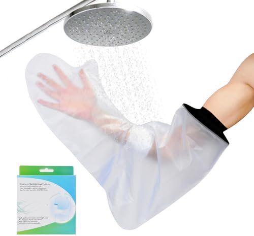 JUNUNDJING Protector Escayola Brazo Largo Niño Adulto, Protector Picc Brazo Largo, Funda Escayola Brazo Largo Niño Adulto, Protector Brazo Escayola,Cubre Escayola Brazo Niño Adulto,Para Mano Antebrazo