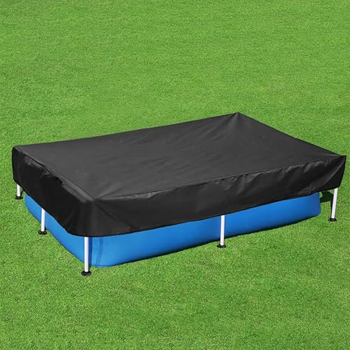 Poolabdeckung 300x200 cm Rechteck 210D Staubschutz Haltbare wasserdichte Schwimmbadabdeckung für oberirdischen Pool