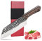 EIXVEYU Forgé Couteau de Chef Serbe,Couteau de Cuisine Couteau de Chef Couteau à Viande Couteau Viking Couteau de Boucher,Manche en Bois et Emballage Cadeau