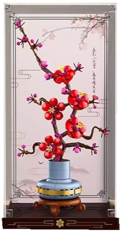 Acrylic Display Box, Compatible with Lego 10368 Chrysanthemum/10369 Plum Blossom, Storage Transparent Box, Used to Protect The Model(Display case only (Style A)
