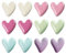 Satiskid 12 PCS Strong Fridge Magnets, Cute Heart Decorative Magnets for Fridge, Whiteboard, Locker, Kitchen, Office and School, Colorful Heart Shaped Fridge Magnets (Pink)