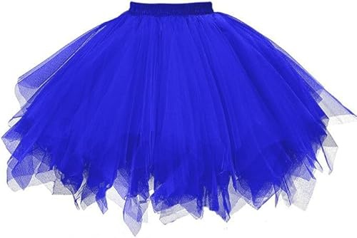 MIVORA Damen Tüllrock 50er, Elastisch Ballett Tutu Rock Petticoat Unterrock Tütü Rock, Ballet Tanzrock Rockabilly Tanzkleid Ballkleid Kurz Retro Cosplay Kostüme Prom Abendkleider