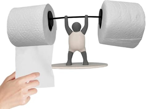 Weightlifter Toilettenpapierhalter, Einzigartiger -gedruckter Toilettenpapierhalter, Ständer, Gewichtheber, Toilettenpapierspender, Gewichtheber, Langhantel, für Badezimmer-