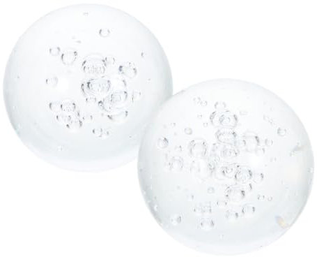 ibasenice Pack of 2 Fountain Glass Baubles Bubble Decoration Crystal Glass Ball Decorative Crystal Balls Water Fountain for Outdoor Decorative Glass Balls Ball Glass Water Fountain for Indoor Use