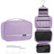 homchen Hängende Toilettentasche Travel Kit für Männer Frauen, Upgrade Große Kapazität Waschtasche Make-up Tasche mit 4 Fächern, Faltbare Kompakte Größe (Lila)