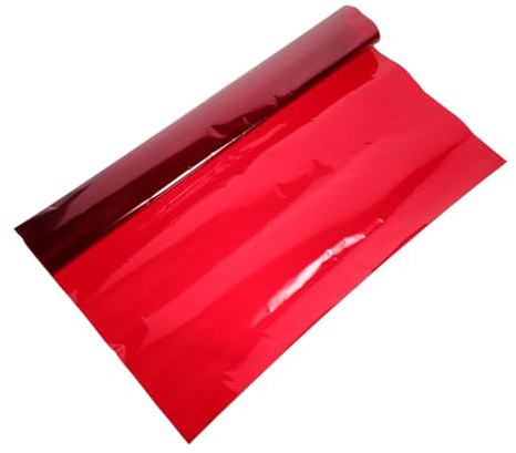 PET Farbfilterfolie Sonnenuntergangseffekt für Fotografie und Video | Transparente PET Ausführung, Rot, für Taschenlampe und Schreibtischlampe, Selbstgemacht Bastelprojekte